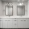 Penthouse Double Vanity Sinks and Mirrors